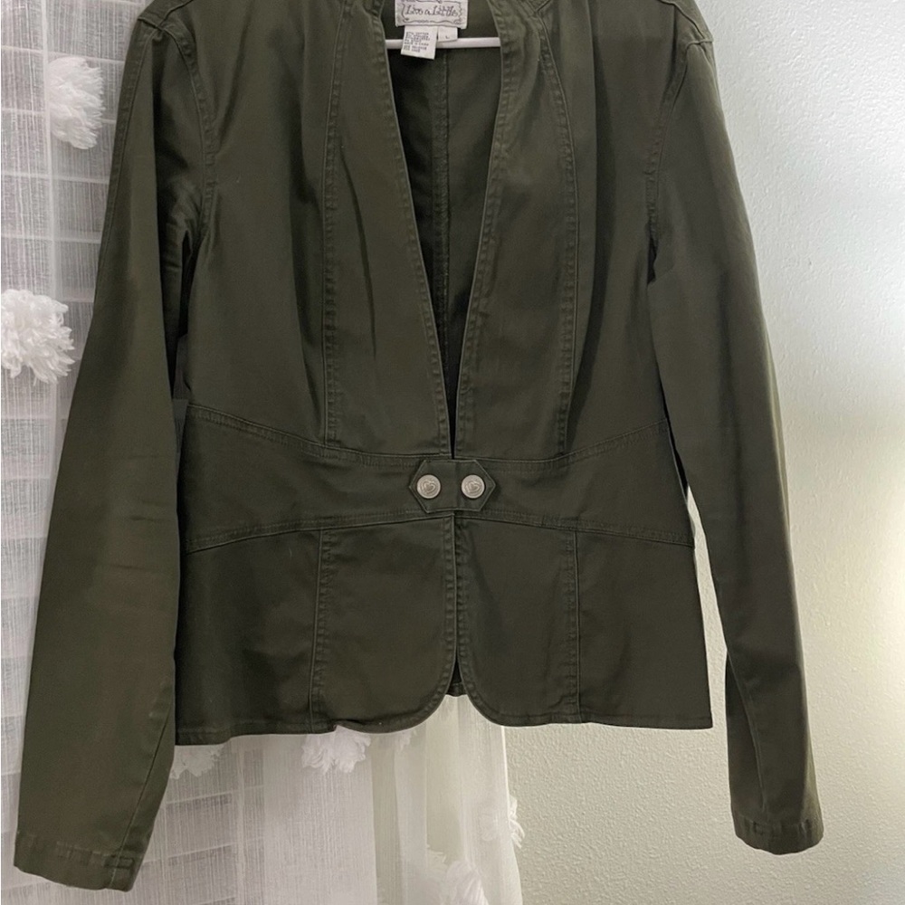 Live a Little Olive Green Blazer - Picture 2 of 5